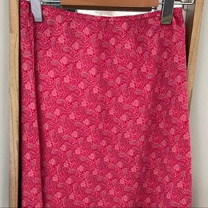 Vintage Pink Paisley Midi-Skirt